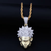 ฮิปฮอป Zircon Bling Ice Out การ์ตูน Naruto Naruto สร้อยคอพร้อมจี้ผู้ชาย Rapper ของขวัญเครื่องประดับ