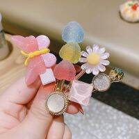 【hot】 Fashion 2023 Spring/Summer New Broken Hair Card Fruit Headdress Ornament Sea fruit flowers rubber band