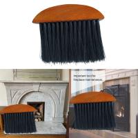 Brown HandleHead Hearth Wooden Brushes Flexible Side Brush Cleaning Fireplace