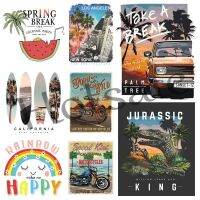 【hot sale】 ☌¤✸ B15 Iron-On Patch Natural Scenery Transfer Stickers Washable New Fashion T-Shirt Jeans Decoration Diy Heat Transfer Thermo Transfer