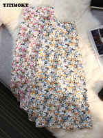 YITIMOKY Floral Woman Skirts  New Summer Pink Harajuku Pencil Long Vintage y Skirt Zipper Empire Korean Fashion Clothing