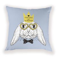 Cartoon Rabbit Pillowcase Cute Bunny Stripe Decor for Home Throw Pillow Covers Personalized for Home Living Room Cushions Cover