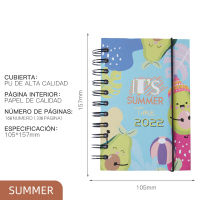 2022 Spanish Coil Day Planning Notebook A6 English notebook Notepad Planner Student Daily School Office Agenda