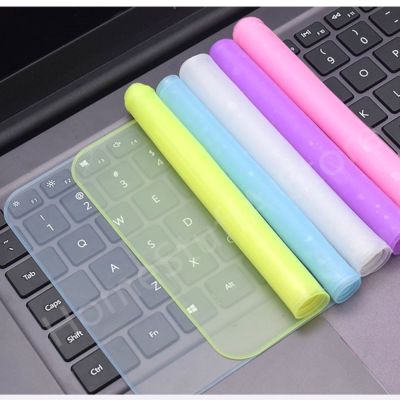 Universal Laptop Keyboard Skin Film Cover Waterproof Dustproof Silicone Keyboard Protective for Chromebook Notebook 12-17" White Keyboard Accessories