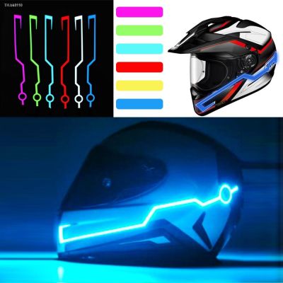 ☸ Helmet Light Motorcycle Led Strip Bike Cold Light Strip Sticker Flashing Warning Lights Night Riding Helmet Kit