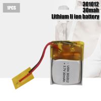 เซลล์ไอออน Li ชาร์จซ้ำได้ Lipo ลิเธียมพอลิเมอร์3.7V 30MAh 301012ที่มีจำนวนจำกัดสำหรับปากกาวิดีโอชุดหูฟังเครื่องขยายเสียงบลูทูธบลูทูธ MP3