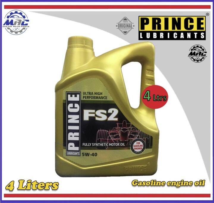 PRINCE FS2 5w40 Fully Synthetic 4 Liters Gasoline Engine Oil Lazada PH