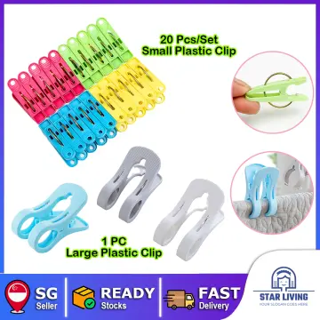 1/20pcs Plastic Sock Clips Small Portable Clothes Pins