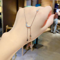 Fashion necklace สร้อยคอเงินแท้925 สร้อยคอดาว (พร้อมกล่อง) สินค้าใหม่ ตุ้มหูเกาหลี เวอร์ชั่นเกาหลีแฟชั่น style รูปแบบใหม่