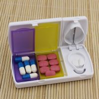 【YF】 Creative Portable Pill Cases Splitters Dispenser Seal Medicine Box Drug Storage Case Cutter Splitter таблетница