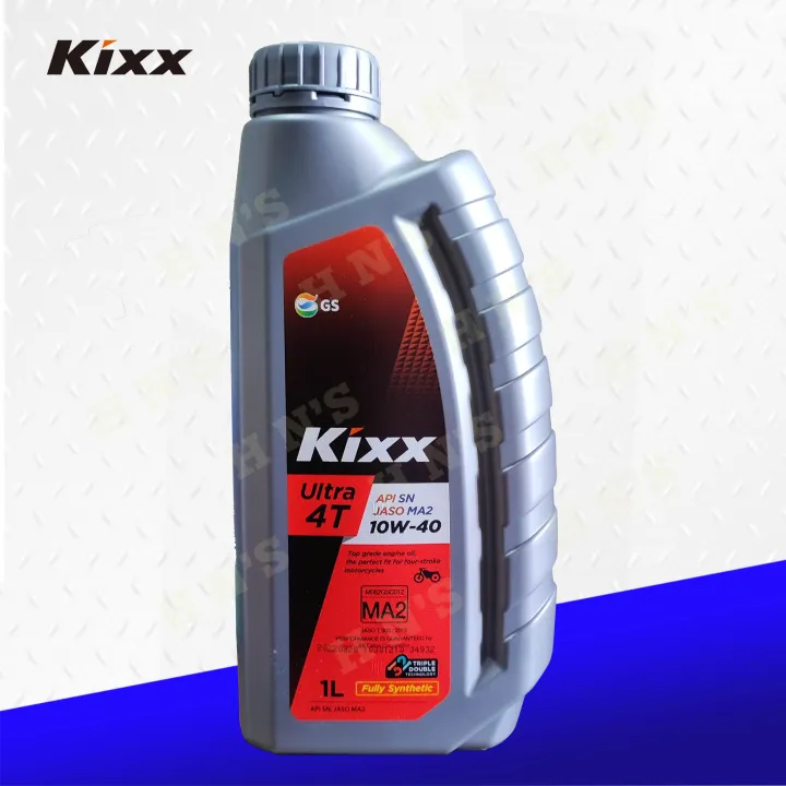 KIXX Ultra 4T Motorcycle 10W-40 1 Liter (1L) FULLY SYNTHETIC Jaso MA2 ...