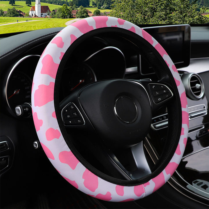 cw-car-steering-wheel-cover-cows-pattern-neoprene-no-inner-ring-elastic-band-handle-cover-aliexpress-cross-border-trade