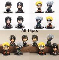 16 Buah Grosir NARUTO Figur Lucu Mini Naruto Hate Kashi Uchiha ซาซุเกะอิตาชิ Patung Duduk Berpose 6-8Cm