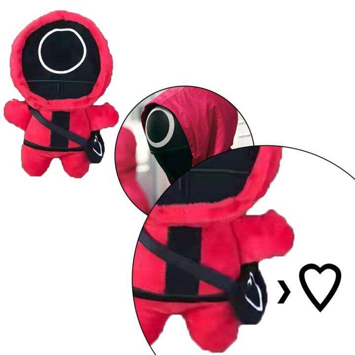 game-six-squid-round-red-guard-plush-toys-staff-worker-circle-watcher-triangle