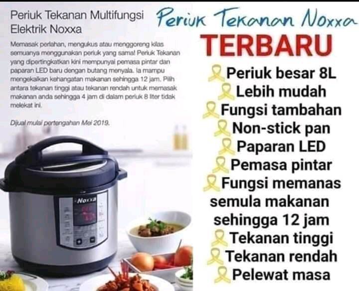 kelebihan pressure cooker noxxa