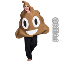 Bilibini Spooky Poop เครื่องแต่งกายชุดฮาโลวีน Mock Poop เครื่องแต่งกายสำหรับ Campus Partie