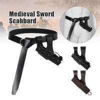 ปรับยุคกลางเข็มขัดสายคล้องผู้ถือดาบ Sheath Scabbard ผู้ใหญ่ผู้ชาย Larp Knight อาวุธคอสเพลย์ Props Rapier แหวนเข็มขัด Holster