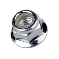 10pcs M3 M4 M5 M6 M8 Hexagonal padded flange nylon locknut White zinc anti-skid lock nut Nails  Screws Fasteners