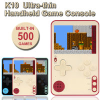 K10วิดีโอเกมคอนโซล Handhled เครื่องเล่นเกมมินิอัลตร้าบางในตัว500คลาสสิกย้อนยุคเกมพกพากระเป๋าไร้สายคอนโซล