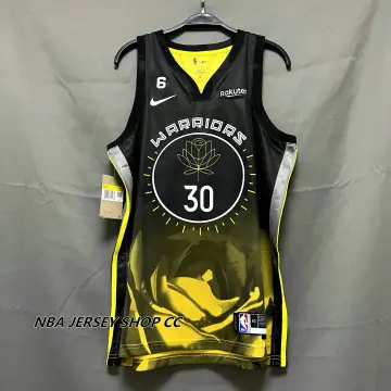 Stephen Curry #30 Golden State Warriors Mens N Yellow w Warriors Classic  Jersey