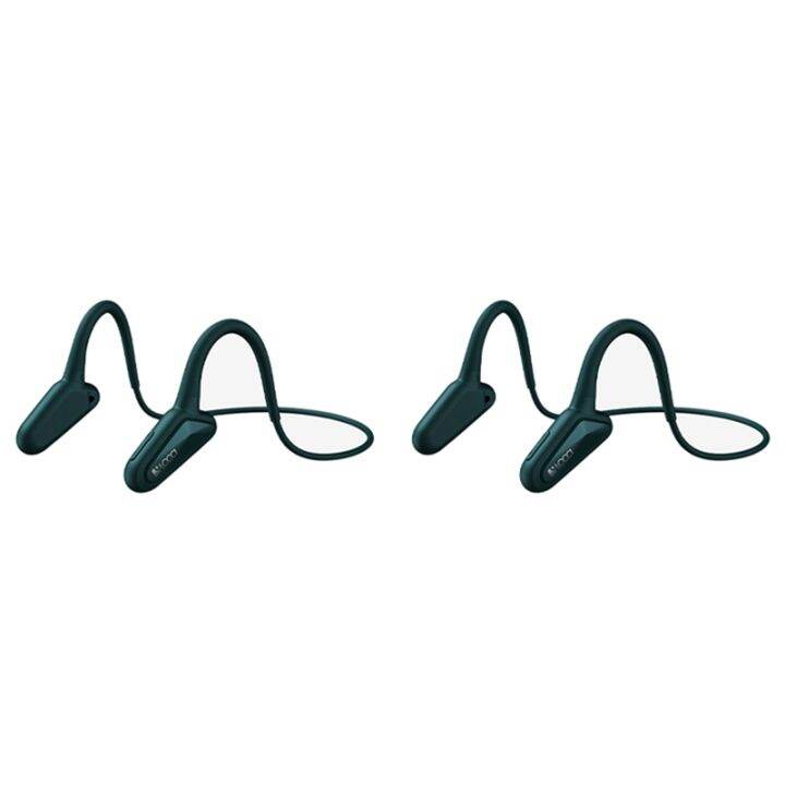 2x-loca-z2-bone-conduction-bluetooth-headset-ipx4-waterproof-wireless-bluetooth-headset-for-running-traveling-green