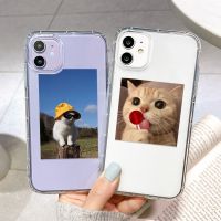 【Great. Cell phone case】 แมวน่ารักตลกสำหรับ iPhone 11สำหรับ iPhone 13 12 11 14 Pro Max X XR XS MAX 6S 7 8 Plus SE 20 12 Mini Soft ซิลิโคนฝาครอบโทรศัพท์