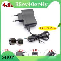 B5ev40er4ly Shop Power Adapter AC To DC 4.2V 0.5A 500ma 3.7V 18650 Battery Torch Headlight Charging Supply 3.5mmx1.35mm Plug Charger