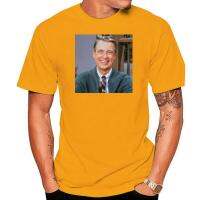 เสื้อยืดแขนสั้นสำหรับผู้ชายเสื้อสเวตเตอร์สีเทอร์ควอยซ์ Mr Rogers