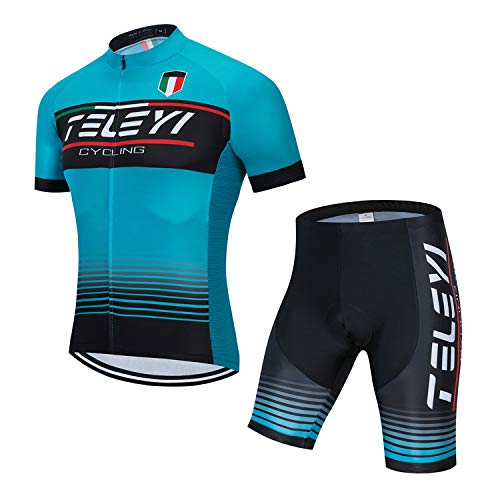 Women's Cycling Jersey Set Bike T-Shirt Reflective+5D Padded Shorts S-3XL 