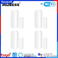 KpapaK TUYA เครื่องตรวจจับความปลอดภัยในบ้านเซ็นเซอร์ประตูผ่าน WIFI แม่เหล็กแบบสแตนด์อโลน,เครื่องเตือนการเปิดหน้าต่างแม่เหล็กแบบสแตนด์อโลน