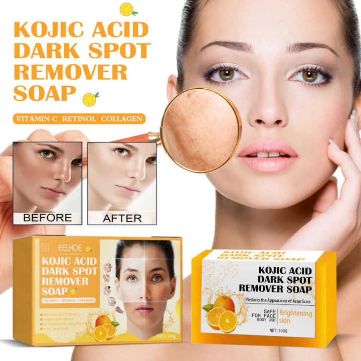 Kojic Acid Whitening Facial Soap Deep Cleansing Lightening Dark Spot