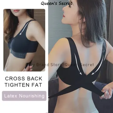 Japan smaeless cross back side-buckle bra small chest no-wire gather  adjustment push up bra,yoga sports underwear women latex pad