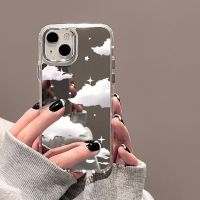 Casing ponsel cermin rias pelindung belakang HP lembut tahan guncangan untuk iPhone 13 iPhone 11 14 13 Pro Max 12 Pro XS Max XR X