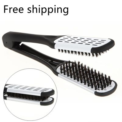 【CC】☸✒  Plywood Straightening Comb Sided Hairdressing Clamp Fibre Styling Hair Tools