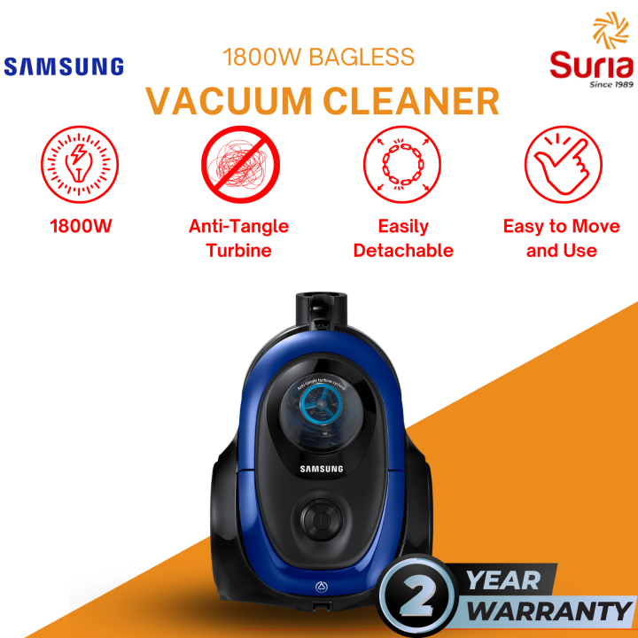 SAMSUNG VC18M2120SB 1800W Bagless Vacuum Cleaner ( 2 Years Motor
