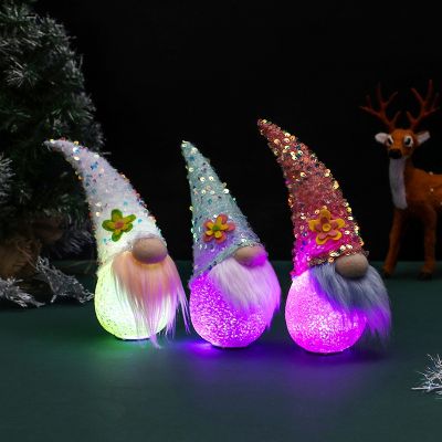 [COD] of Kong New Faceless Ornament Claus with Lamp Easter Window Decoration Wholesale