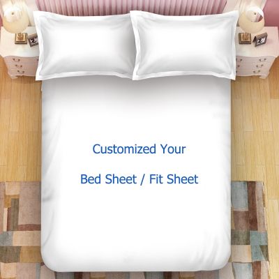 Customized Photo Logo Elastic Bed Sheets Luxury Cartoon Anime Fitted Bed Sheet Queen for Kids Baby Adults Mattress Cover Home