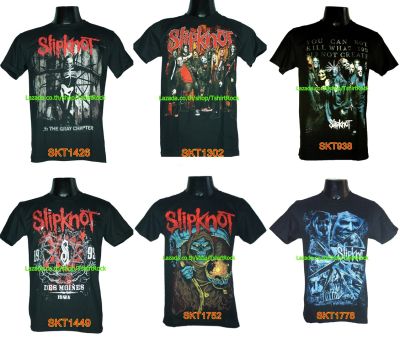 เสื้อวง SLIPKNOT สลิปน็อต ไซส์ยุโรป เสื้อยืดวงดนตรีร็อค ผ้านุ่มใส่สบาย