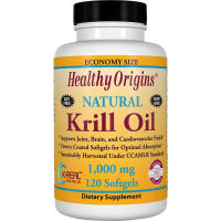 Healthy Origins Natural Krill Oil 1000 mg 120 Softgels Dietary Supplement