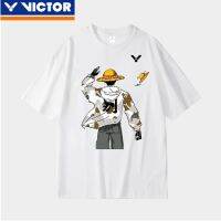 VICTOR 2023เสื้อผ้าแบดมินตัน "หนึ่งชิ้น" แบรนด์ร่วมชายเสื้อสตรีคอกลมเสื้อผ้าการแข่งขันเทนนิสเสื้อแขนสั้นระบายอากาศแห้งเร็ว