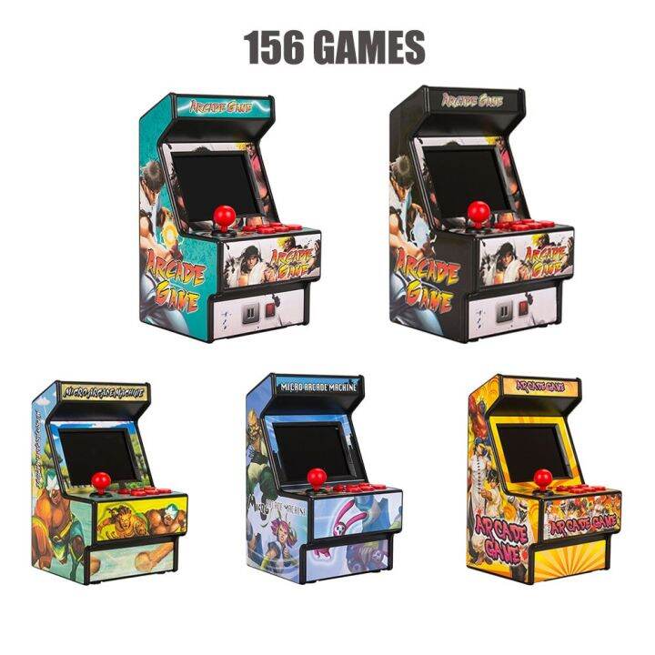 J46 16 Bit Mini Arcade Game Machines For Kids With 156 Classic Handheld Video Games 2.8 Inch
