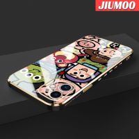 เคส JIUMOO สำหรับ iPhone 11 11 Pro 11 Pro Max เคสการ์ตูนทอยสตอรี่แฟชั่นบางนุ่มหรูหราชุบเคสโทรศัพท์กันกระแทกคลุมทั้งหมดเคสป้องกันเลนส์กล้อง