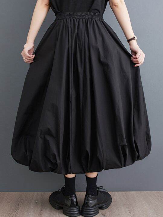 xitao-skirt-women-solid-loose-skirts