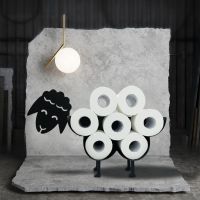 Metal Sheep Rack Toilet Paper Holders Wall Mount Bracket Paper Roll Accessories Kitchen Bathroom Storage Racks Shelf Organizer Toilet Roll Holders