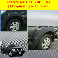 คิ้วล้อ6"Navara 2005-2013 เรียบ (4ประตู/แคป) (สูง/เตี้ย) ดำด้าน