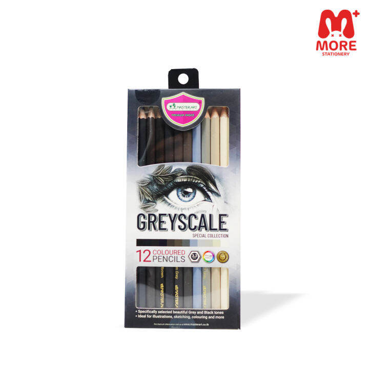 master-art-มาสเตอร์อาร์ต-สีไม้-ดินสอสีไม้-12-สี-รุ่น-metallic-และ-greyscale