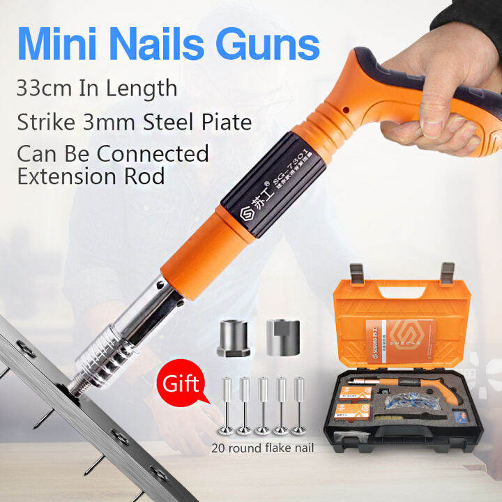 【In stock】100PCS Nails nail guns Manual Steel mini Nail Guns firing