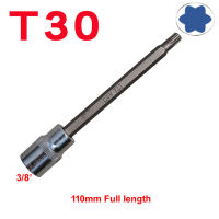 1 pcs 110mm ยาวพิเศษ Spanner Tamper Proof Torx Star Bit Socket Nuts 3/8 นิ้ว Square Impact Driver ประแจเครื่องมือ T30 T40 T45 T50-pangyh