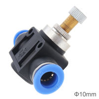 10มม. ทนทานปรับส่วนประกอบนิวเมติก Quick Connector Gas Flow Hand Valve พร้อมซ็อกเก็ตพลาสติกสำหรับ Pu/nylon Air Tube