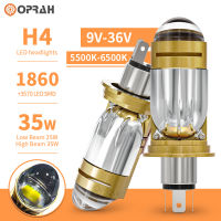 ✅Oprah ไฟหน้ารถยนต์ H4 LED ใหม่โปรเจ็คเตอร์ขนาดเล็กเลนส์คู่เลนส์ Index Bifocal แต่งรถหลอดไฟหน้าแสงที่เน้น35วัตต์